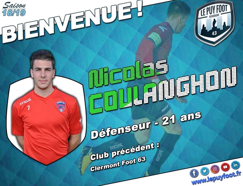 Direction la Haute-Loire pour Nicolas Coulanghon !