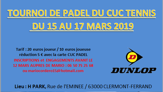 Un grand tournoi de Padel au HPark ce weekend !