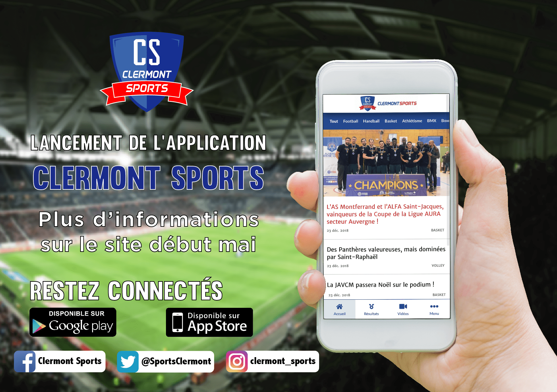 Clermont Sports lance son appli' !