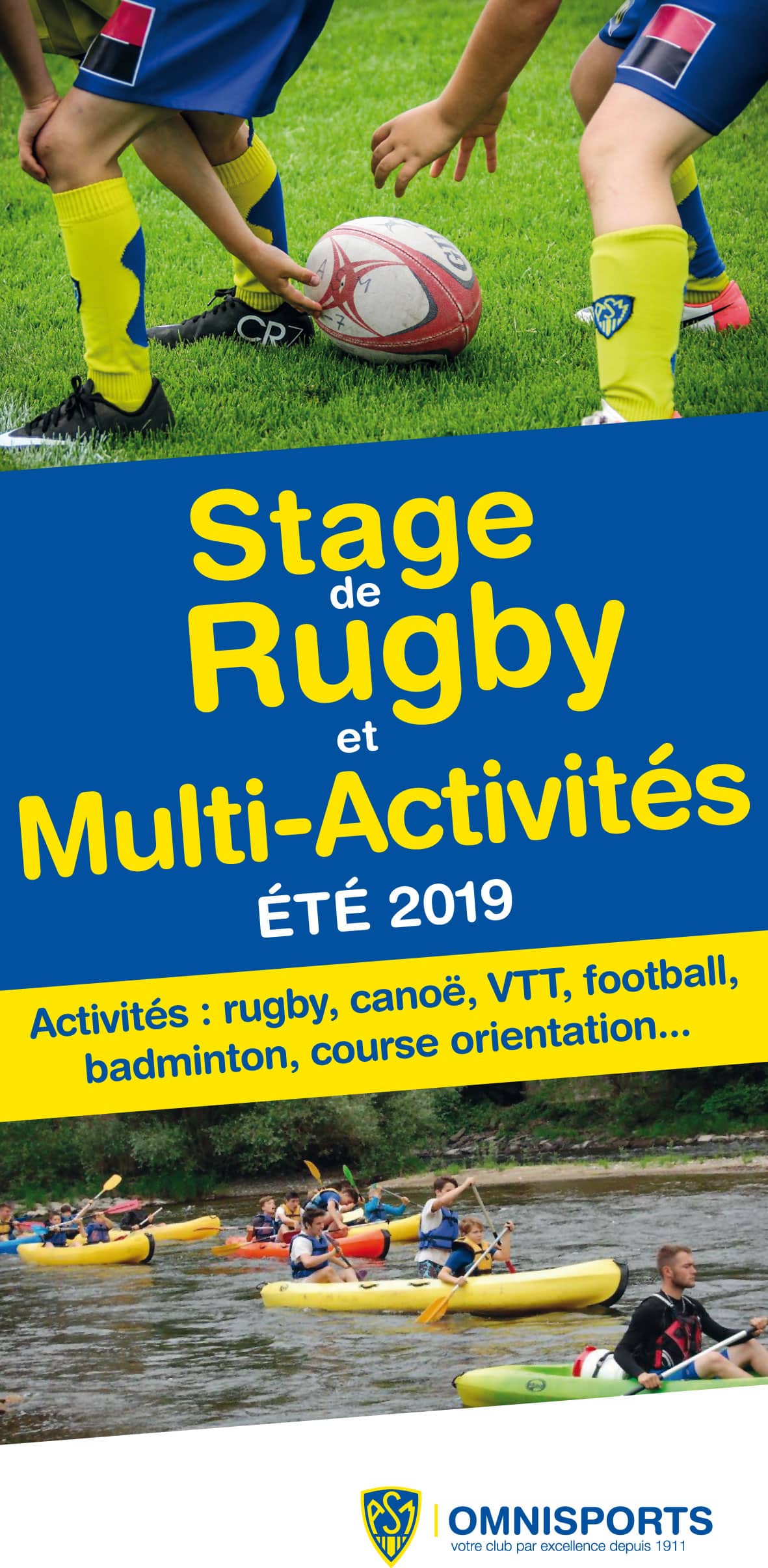 Les inscriptions aux stages Rugby ASM été 2019 sont ouvertes !