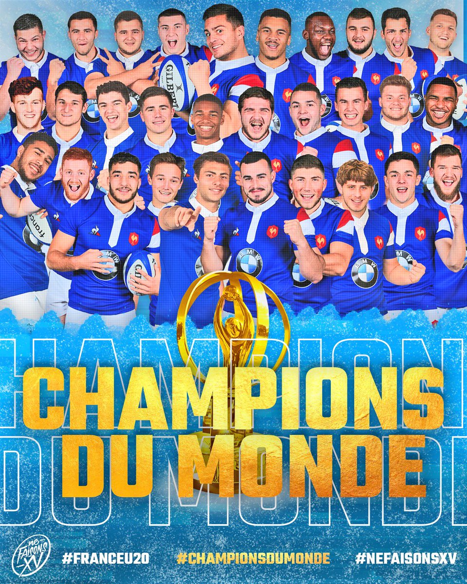 Les U20 de l'Équipe de France, à nouveau sur le toit du monde