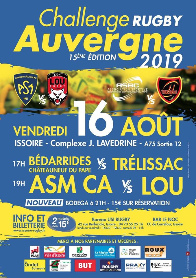 Issoire accueille à nouveau le Challenge Rugby Auvergne !