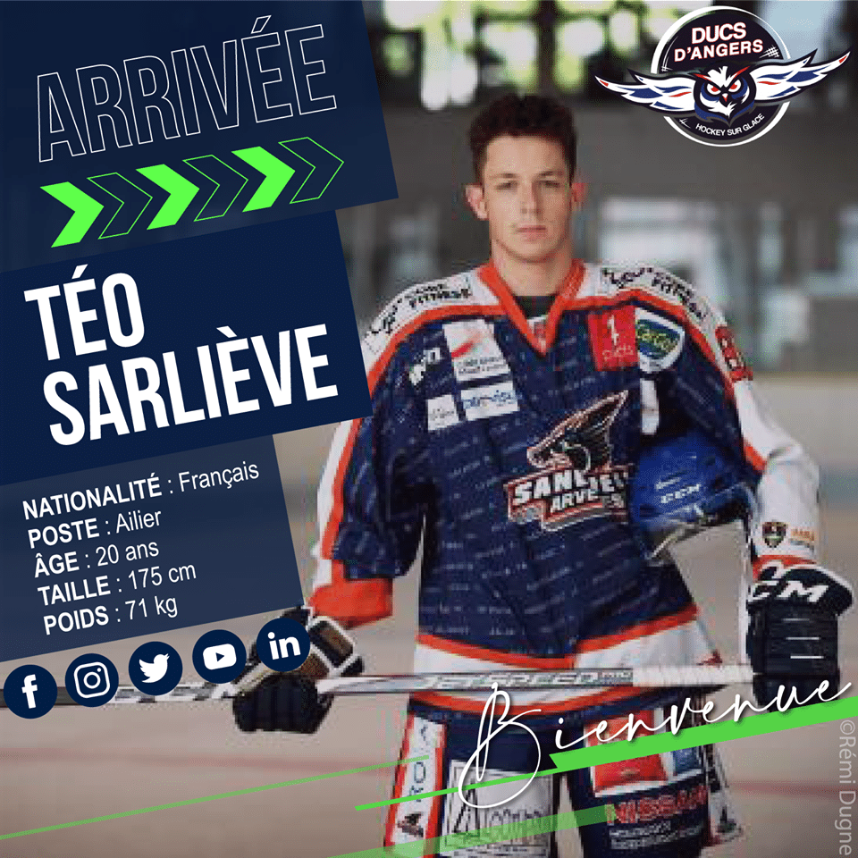 Teo Sarlieve signe chez les Ducs d'Angers !