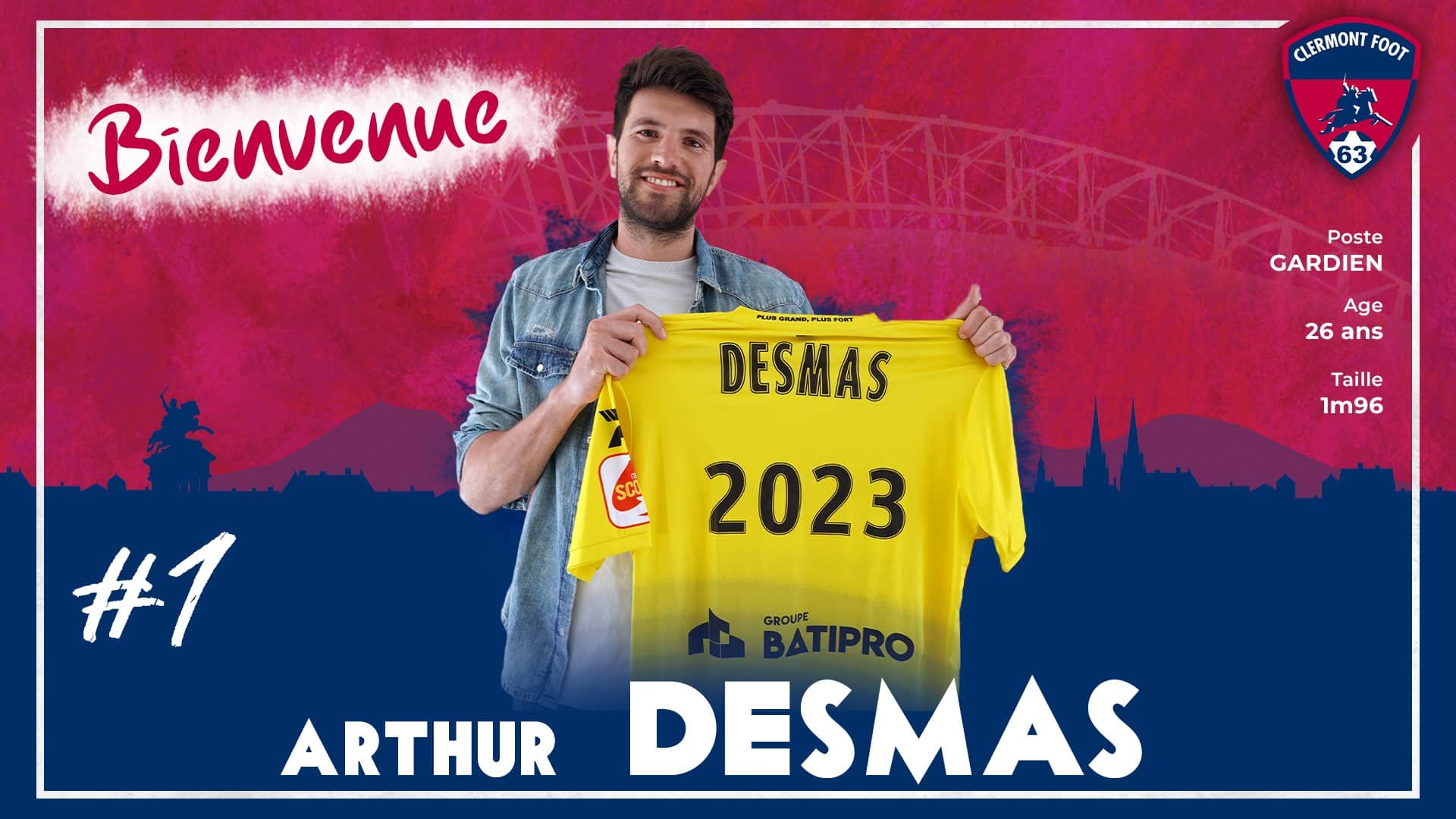 Arthur Desmas, nouveau gardien du temple Clermont Foot 63 !