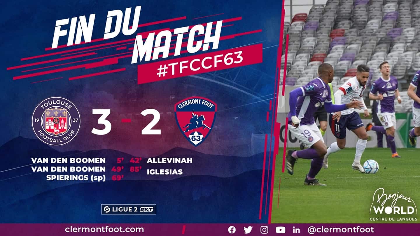 Le Téfécé bat Clermont de justesse (3-2)