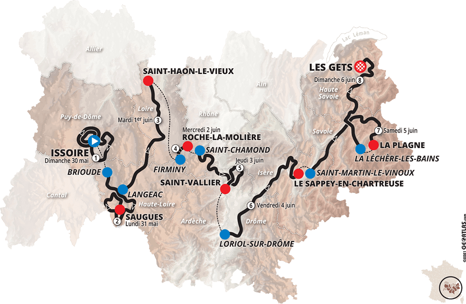 Le Critérium du Dauphiné à Issoire