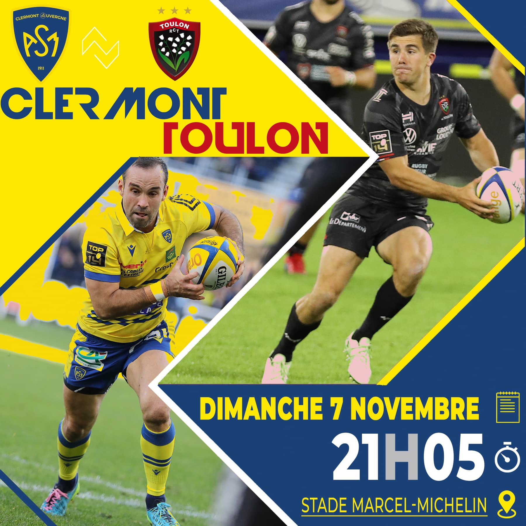 L'ASM reçoit Toulon !